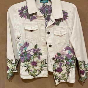 White jeans jacket
